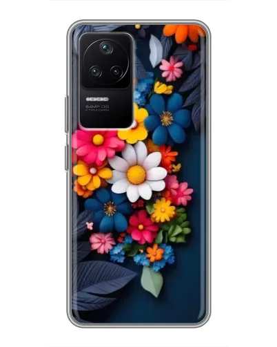 Чехол для Xiaomi POCO F4 (5G) с картинкой «Цветочная феерия»
