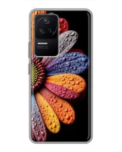 Чехол для Xiaomi POCO F4 (5G) с картинкой «Радужный цветок»