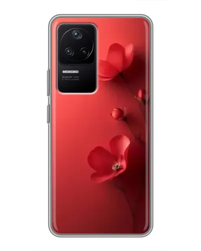 Чехол для Xiaomi POCO F4 (5G) с картинкой «Маковые соцветия»