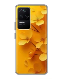 Чехол для Xiaomi POCO F4 (5G) с картинкой «Золотые лепестки»