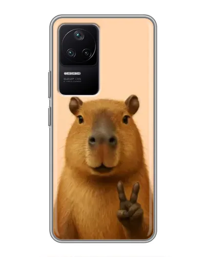Чехол для Xiaomi POCO F4 (5G) с картинкой «Капибара виктория» Чехол для Xiaomi POCO F4 (5G) с картинкой «Капибара виктория»