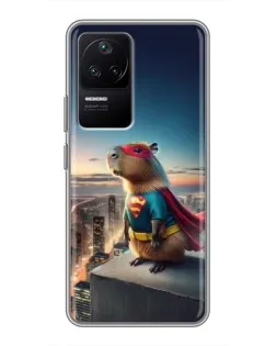 Чехол для Xiaomi POCO F4 (5G) с картинкой «Капи-мен супергерой» Чехол для Xiaomi POCO F4 (5G) с картинкой «Капи-мен супергерой»