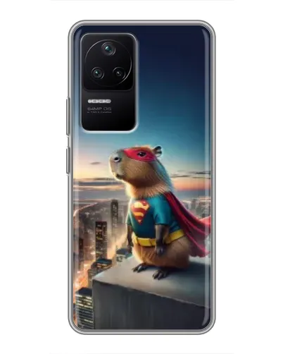 Чехол для Xiaomi POCO F4 (5G) с картинкой «Капи-мен супергерой» Чехол для Xiaomi POCO F4 (5G) с картинкой «Капи-мен супергерой»