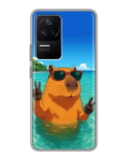 Чехол для Xiaomi POCO F4 (5G) с картинкой «Морская капибара» Чехол для Xiaomi POCO F4 (5G) с картинкой «Морская капибара»
