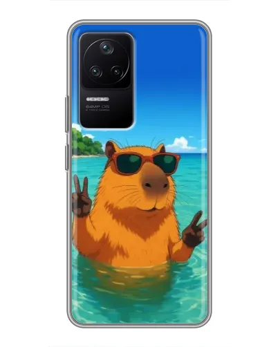 Чехол для Xiaomi POCO F4 (5G) с картинкой «Морская капибара» Чехол для Xiaomi POCO F4 (5G) с картинкой «Морская капибара»