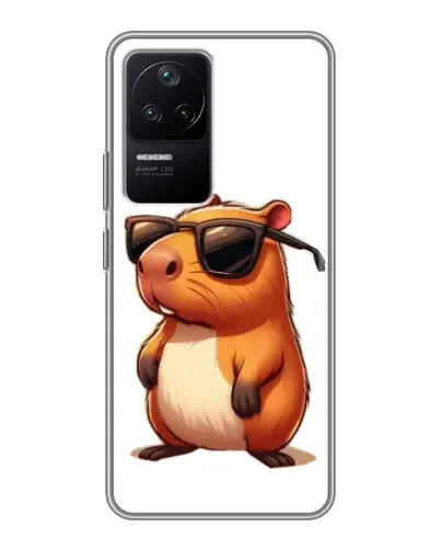 Чехол для Xiaomi POCO F4 (5G) с картинкой «Капибара в очках» Чехол для Xiaomi POCO F4 (5G) с картинкой «Капибара в очках»