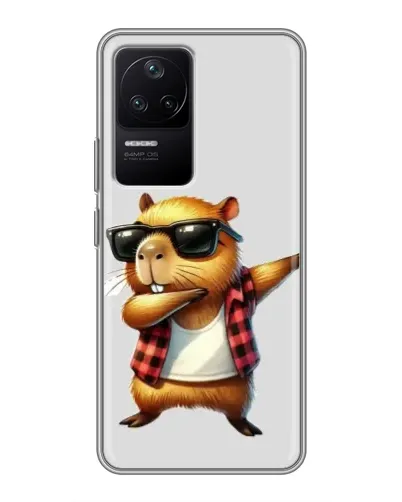 Чехол для Xiaomi POCO F4 (5G) с картинкой «Капибара рэпер даб» Чехол для Xiaomi POCO F4 (5G) с картинкой «Капибара рэпер даб»