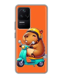 Чехол для Xiaomi POCO F4 (5G) с картинкой «Капибара на скутере» Чехол для Xiaomi POCO F4 (5G) с картинкой «Капибара на скутере»