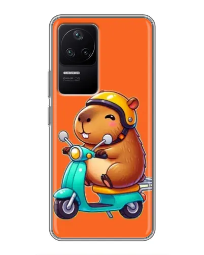 Чехол для Xiaomi POCO F4 (5G) с картинкой «Капибара на скутере» Чехол для Xiaomi POCO F4 (5G) с картинкой «Капибара на скутере»