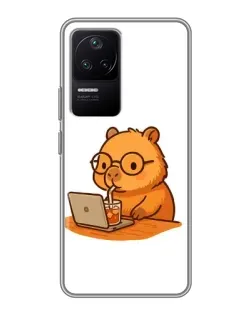 Чехол для Xiaomi POCO F4 (5G) с картинкой «Капибара с ноутбуком» Чехол для Xiaomi POCO F4 (5G) с картинкой «Капибара с ноутбуком»