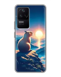 Чехол для Xiaomi POCO F4 (5G) с картинкой «Закат солнца с капибарой» Чехол для Xiaomi POCO F4 (5G) с картинкой «Закат солнца с капибарой»