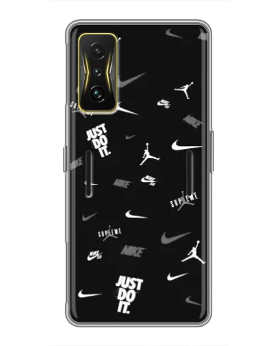 Чохол для Xiaomi POCO F4 GT з картинкою «Nike Black Pattern»
