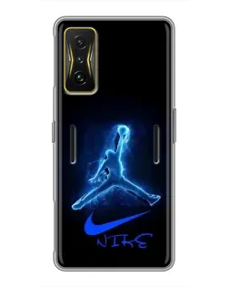 Чохол для Xiaomi POCO F4 GT з картинкою «Jordan Neon Blue»