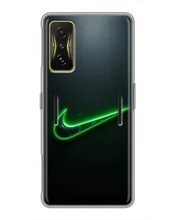 Чохол для Xiaomi POCO F4 GT з картинкою «Неоновий контур Nike»