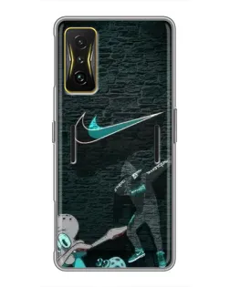 Чехол для Xiaomi POCO F4 GT с картинкой «Спортивный арт Nike»