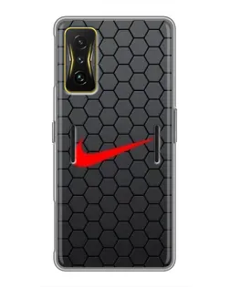 Чехол для Xiaomi POCO F4 GT с картинкой «Nike — карбоновая сетка»