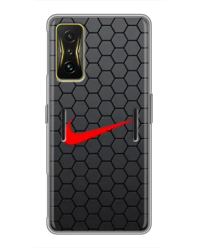 Чехол для Xiaomi POCO F4 GT с картинкой «Nike — карбоновая сетка»