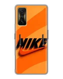 Чехол для Xiaomi POCO F4 GT с картинкой «Оранжевый драйв Nike»