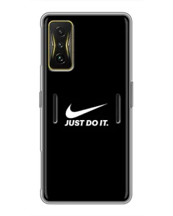 Чехол для Xiaomi POCO F4 GT с картинкой «Минимализм от Nike»