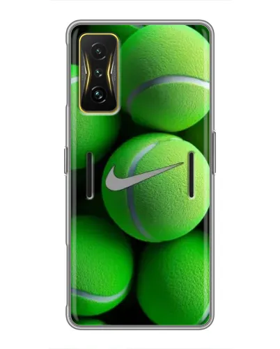 Чехол для Xiaomi POCO F4 GT с картинкой «Теннисные мячи Найк»