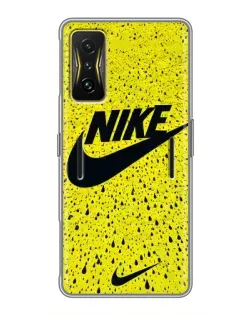 Чехол для Xiaomi POCO F4 GT с картинкой «Желтый текстурный Nike»