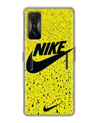 Чехол для Xiaomi POCO F4 GT с картинкой «Желтый текстурный Nike»