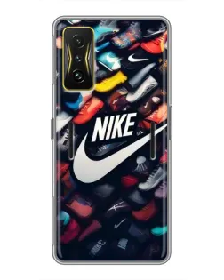 Чехол для Xiaomi POCO F4 GT с картинкой «Коллекция кроссовок Nike»