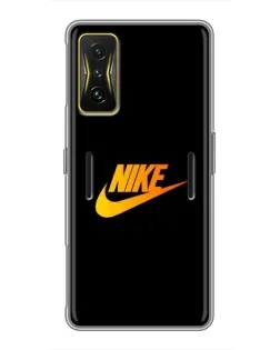 Чохол для Xiaomi POCO F4 GT з картинкою «Золотий логотип Nike»