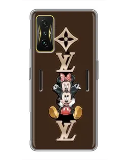 Чохол для Xiaomi POCO F4 GT з картинкою «LV та Міккі Маус»