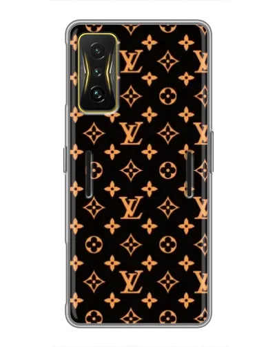 Чохол для Xiaomi POCO F4 GT з картинкою «Золота монограма LV»