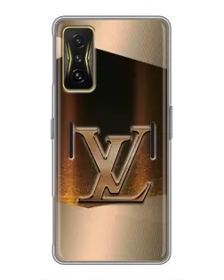 Чохол для Xiaomi POCO F4 GT з картинкою «LV — золоте сяйво»
