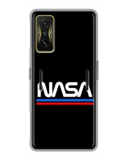 Чехол для Xiaomi POCO F4 GT с картинкой «NASA — классика Red Blue»