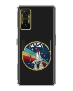 Чехол для Xiaomi POCO F4 GT с картинкой «NASA — эмблема миссии»