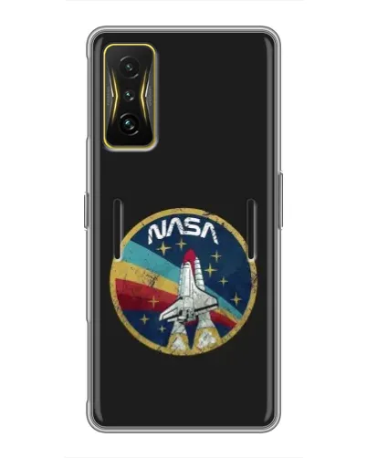 Чехол для Xiaomi POCO F4 GT с картинкой «NASA — эмблема миссии»