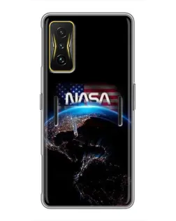 Чехол для Xiaomi POCO F4 GT с картинкой «Земля из космоса NASA»