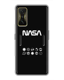 Чехол для Xiaomi POCO F4 GT с картинкой «NASA — технический принт»