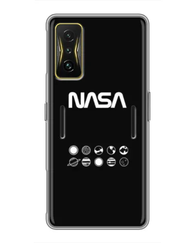 Чехол для Xiaomi POCO F4 GT с картинкой «NASA — технический принт»