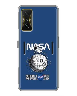 Чехол для Xiaomi POCO F4 GT с картинкой «NASA — лунная миссия»