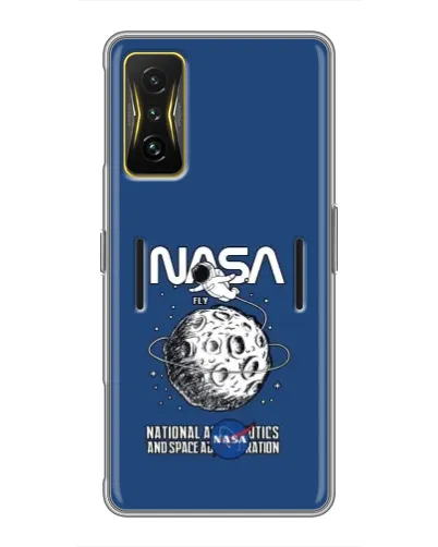 Чехол для Xiaomi POCO F4 GT с картинкой «NASA — лунная миссия»
