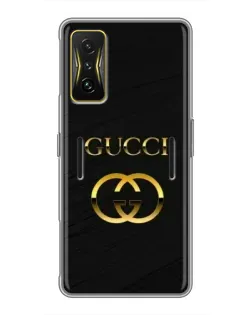 Чохол для Xiaomi POCO F4 GT з картинкою «Золотий логотип Gucci»