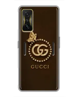 Чохол для Xiaomi POCO F4 GT з картинкою «Gucci — золотий метелик»