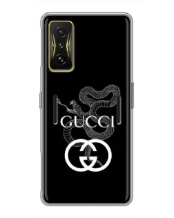 Чохол для Xiaomi POCO F4 GT з картинкою «Gucci — срібна змія»