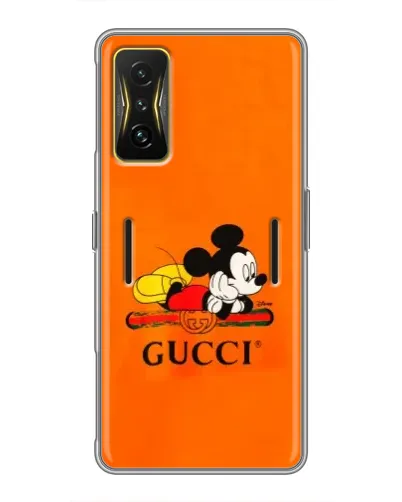 Чохол для Xiaomi POCO F4 GT з картинкою «Міккі Маус Gucci — помаранч» Чохол для Xiaomi POCO F4 GT з картинкою «Міккі Маус Gucci — помаранч»