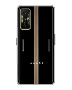 Чехол для Xiaomi POCO F4 GT с картинкой «Gucci — строгая линия»