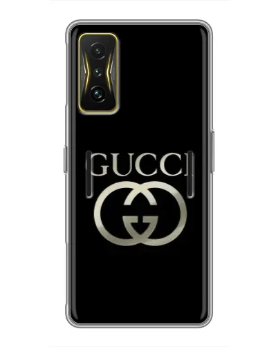 Чехол для Xiaomi POCO F4 GT с картинкой «Gucci — золото на черном» Чехол для Xiaomi POCO F4 GT с картинкой «Gucci — золото на черном»