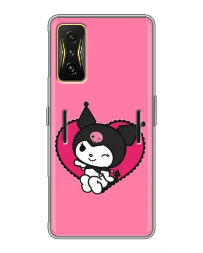 Чехол для Xiaomi POCO F4 GT с картинкой «Kuromi — любовь в сердце»