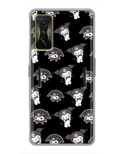 Чехол для Xiaomi POCO F4 GT с картинкой «Черный паттерн Kuromi»