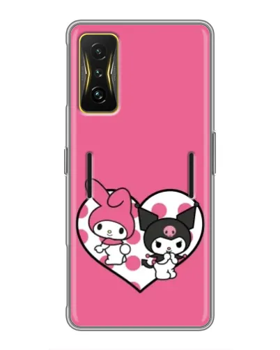 Чехол для Xiaomi POCO F4 GT с картинкой «Kuromi и My Melody»