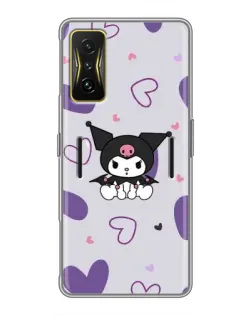 Чехол для Xiaomi POCO F4 GT с картинкой «Kuromi и лавандовые сердца»