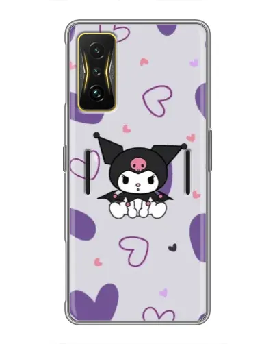 Чехол для Xiaomi POCO F4 GT с картинкой «Kuromi и лавандовые сердца»